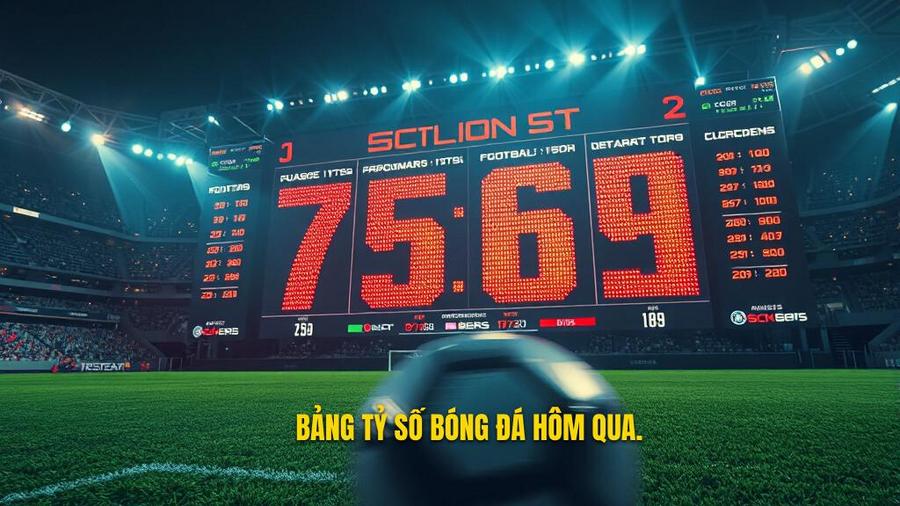 2. Bảng tỷ số bóng đá hôm qua.